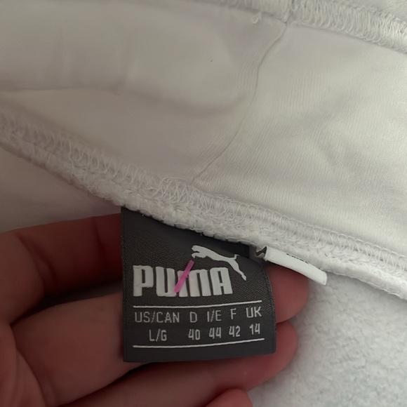 WOMENS LARGE PUMA GOLD LOGO COWL NECK HOODIE SWEATSHIRT - Picture 5 of 5